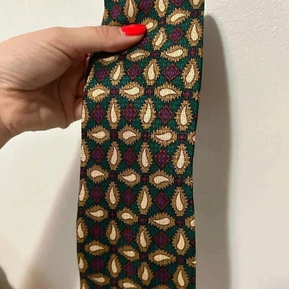YSL  vintage printed silk tie - Picture 3 of 4